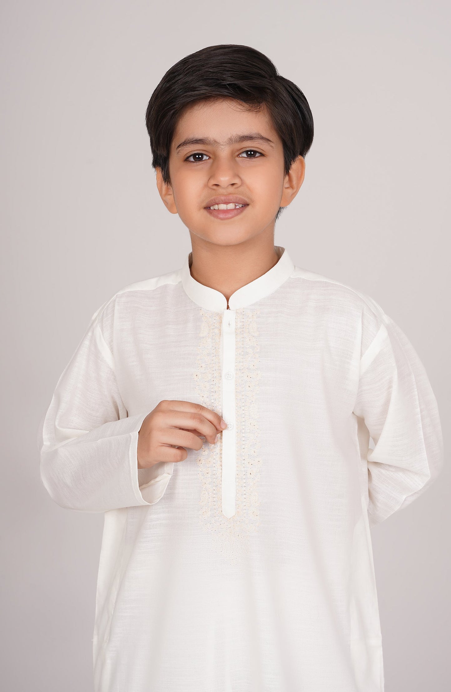 Boys Front Embroidered Suit