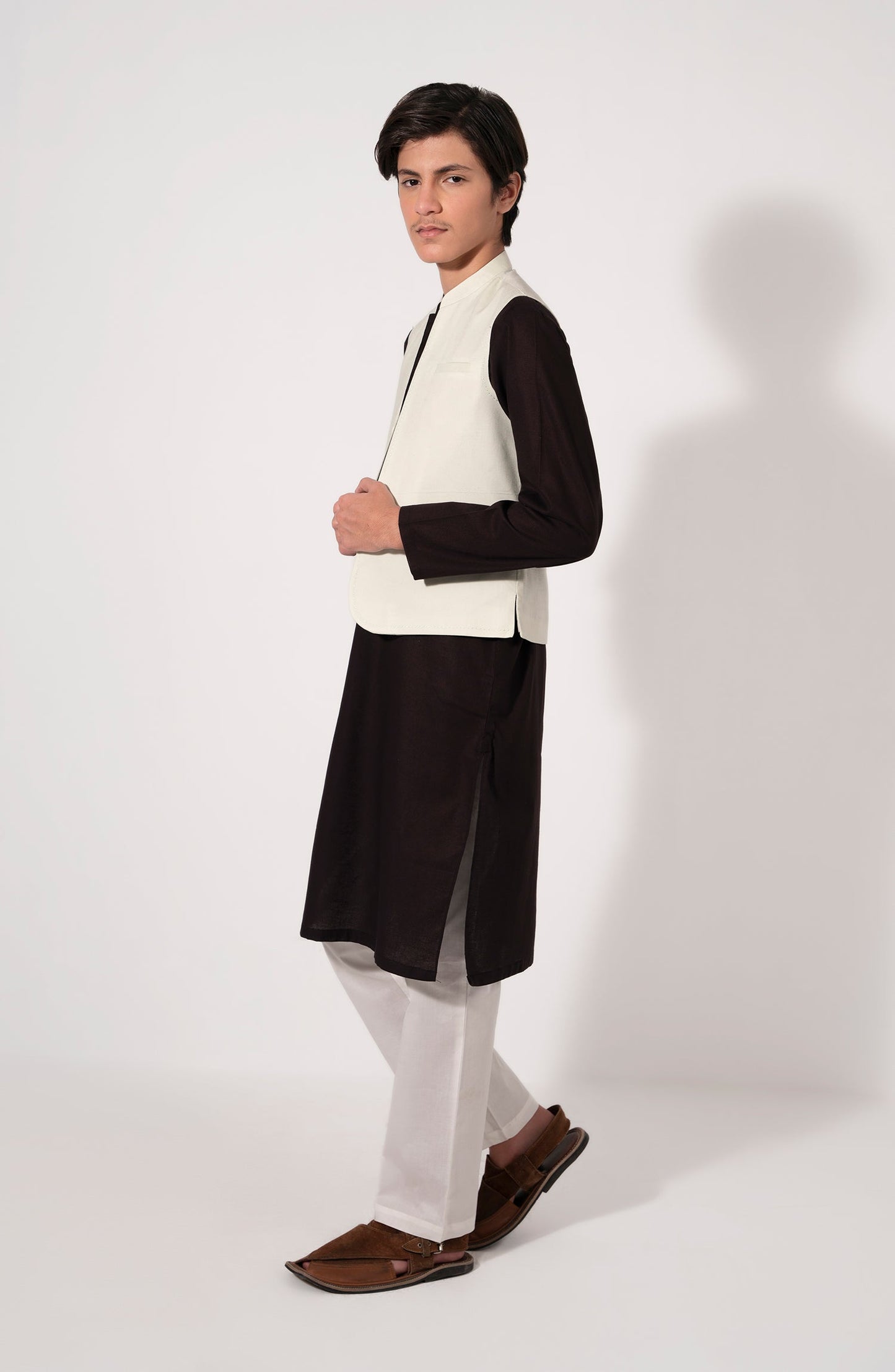 Boys Khaddar Waist Coat - SBWC604424 - Shop Now at Leisure Club
