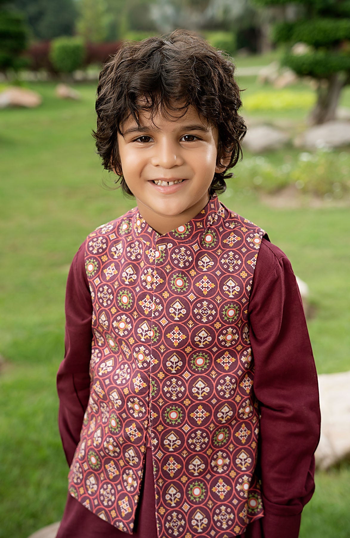 Printed Waist Coat 3pieceInfant - SIS607424 - Shop Now at Leisure Club