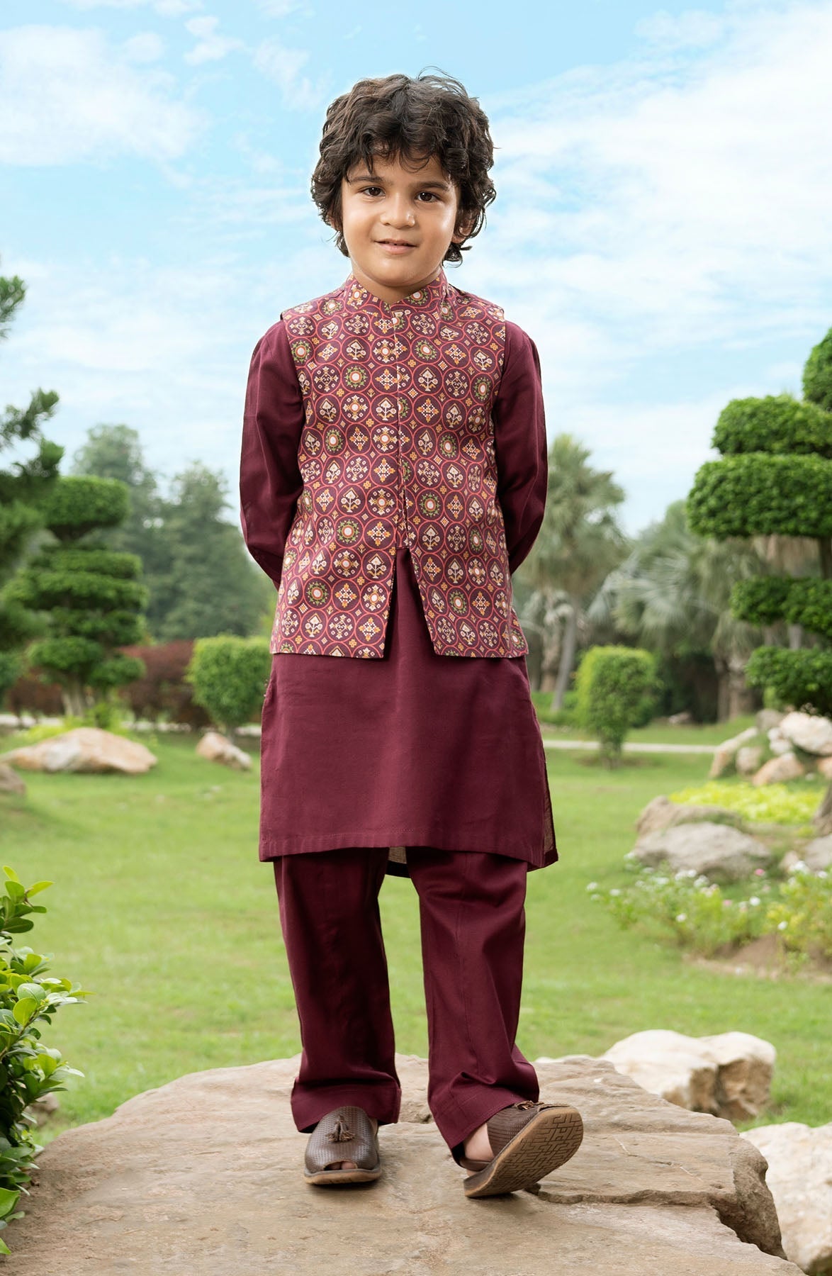 Printed Waist Coat 3pieceInfant - SIS607424 - Shop Now at Leisure Club