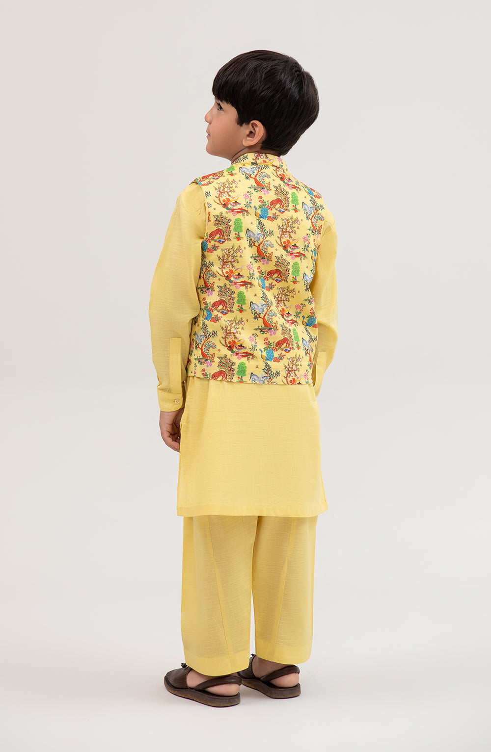 Boys Printed Waist Coat 3piece Suit - SIS715125 - Shop Now at Leisure Club