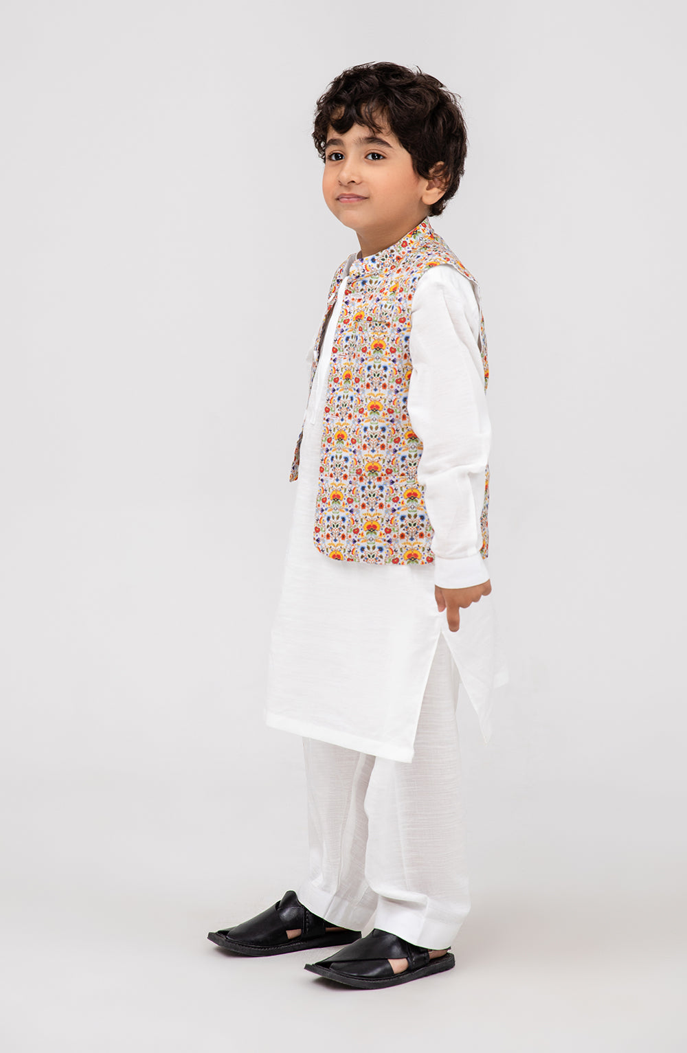 Boys Printed Waistcoat 3piece Suit - SIS720125 - Shop Now at Leisure Club