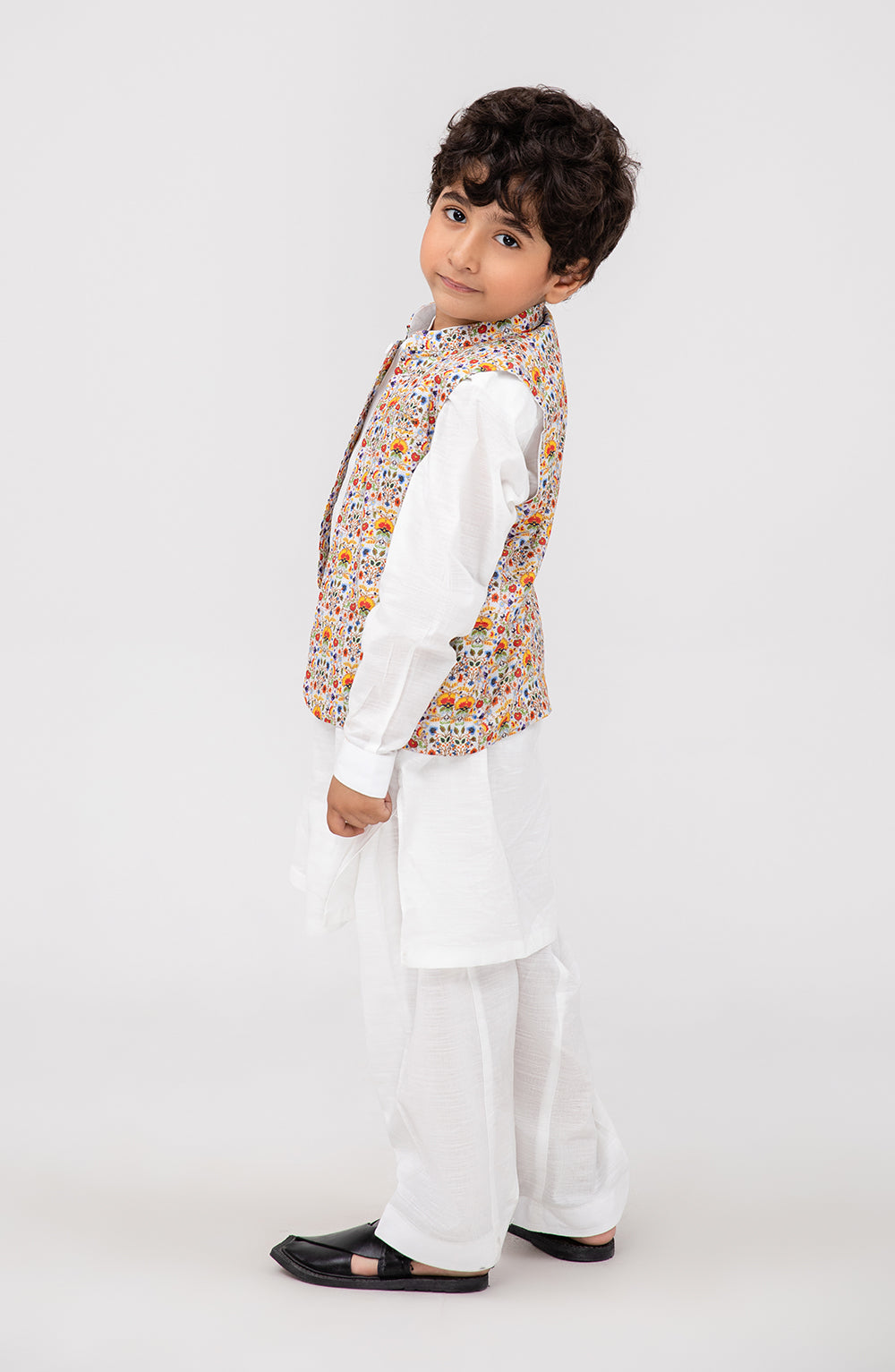 Boys Printed Waistcoat 3piece Suit - SIS720125 - Shop Now at Leisure Club