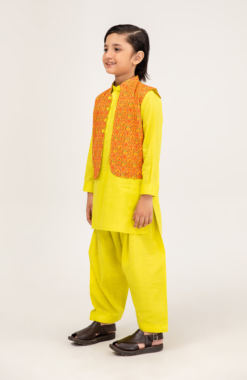 Boys Printed Waistcoat 3piece Suit - SIS723125 - Shop Now at Leisure Club