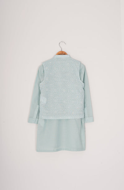 Boys Printed Waistcoat 3piece Suit - SIS808225 - Shop Now at Leisure Club