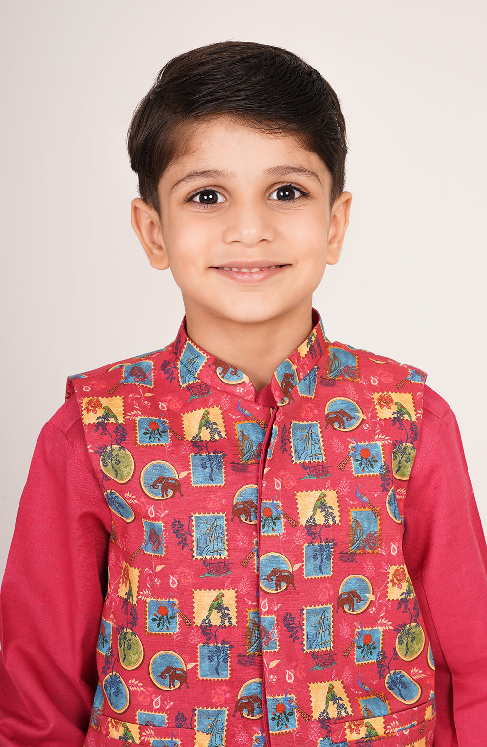 Boys Printed Waistcoat 3piece Suit - SIS814225 - Shop Now at Leisure Club