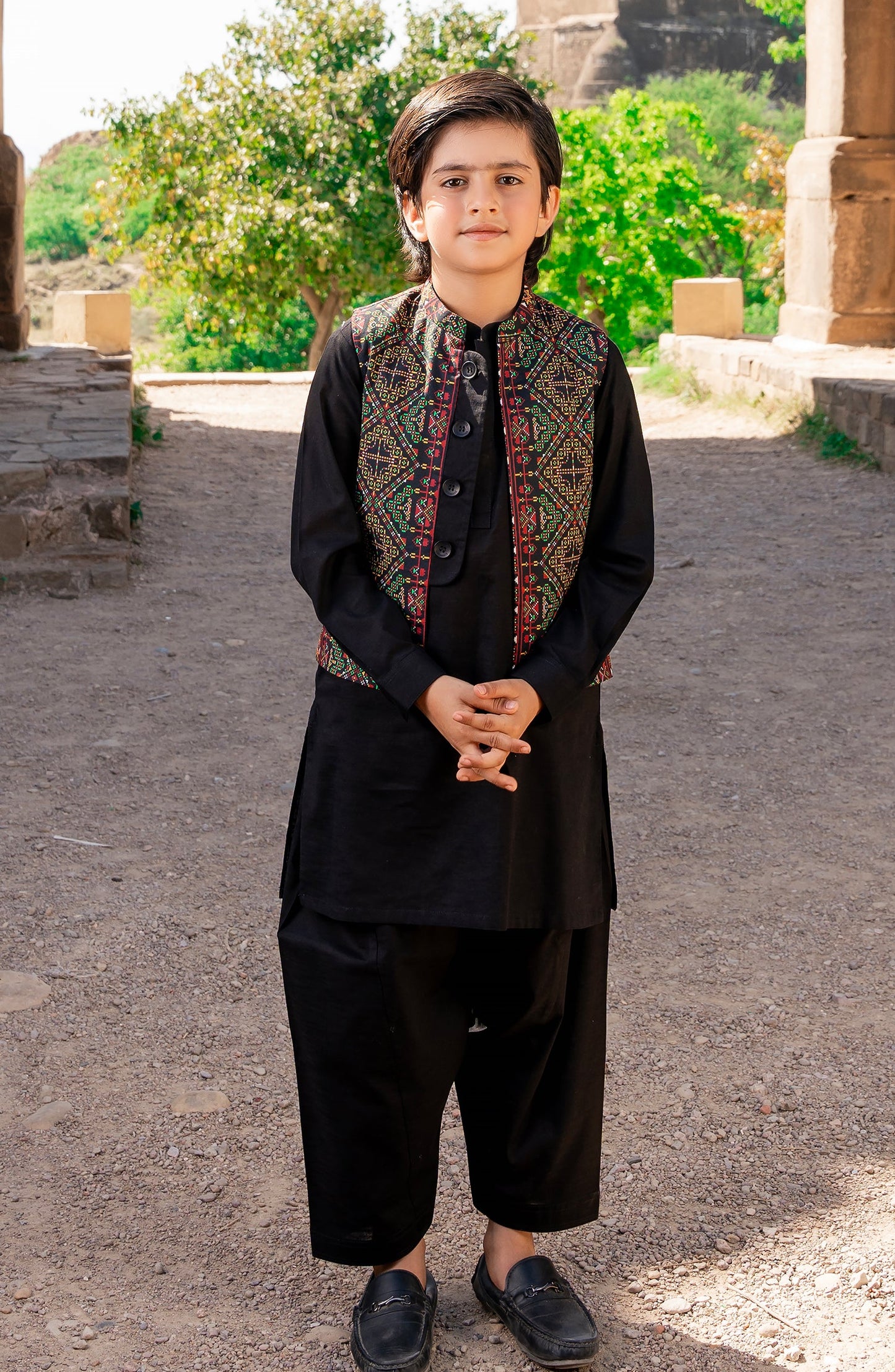 3 Pcs Kurta Shalwar Waist Coat
