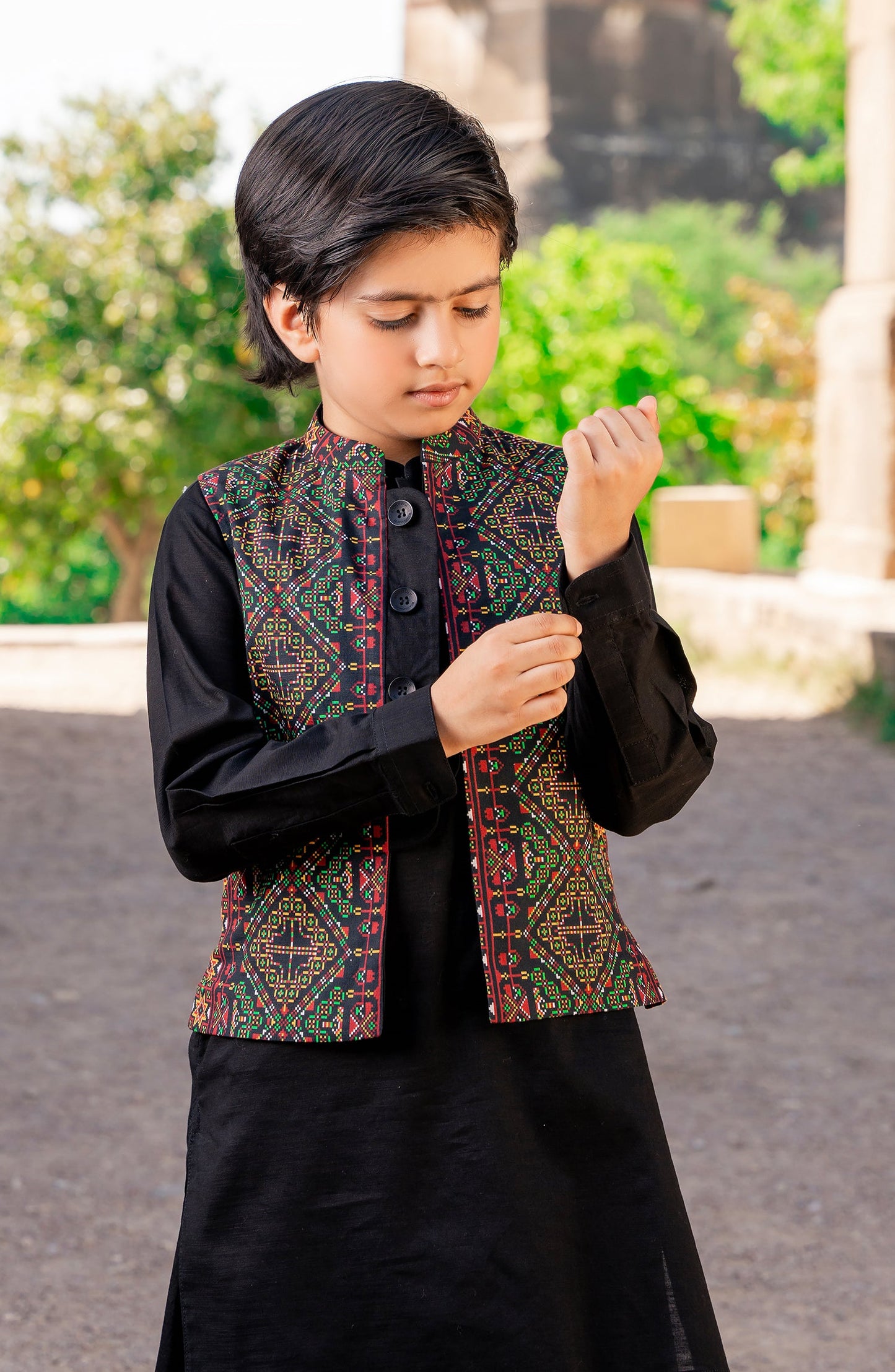 3 Pcs Kurta Shalwar Waist Coat