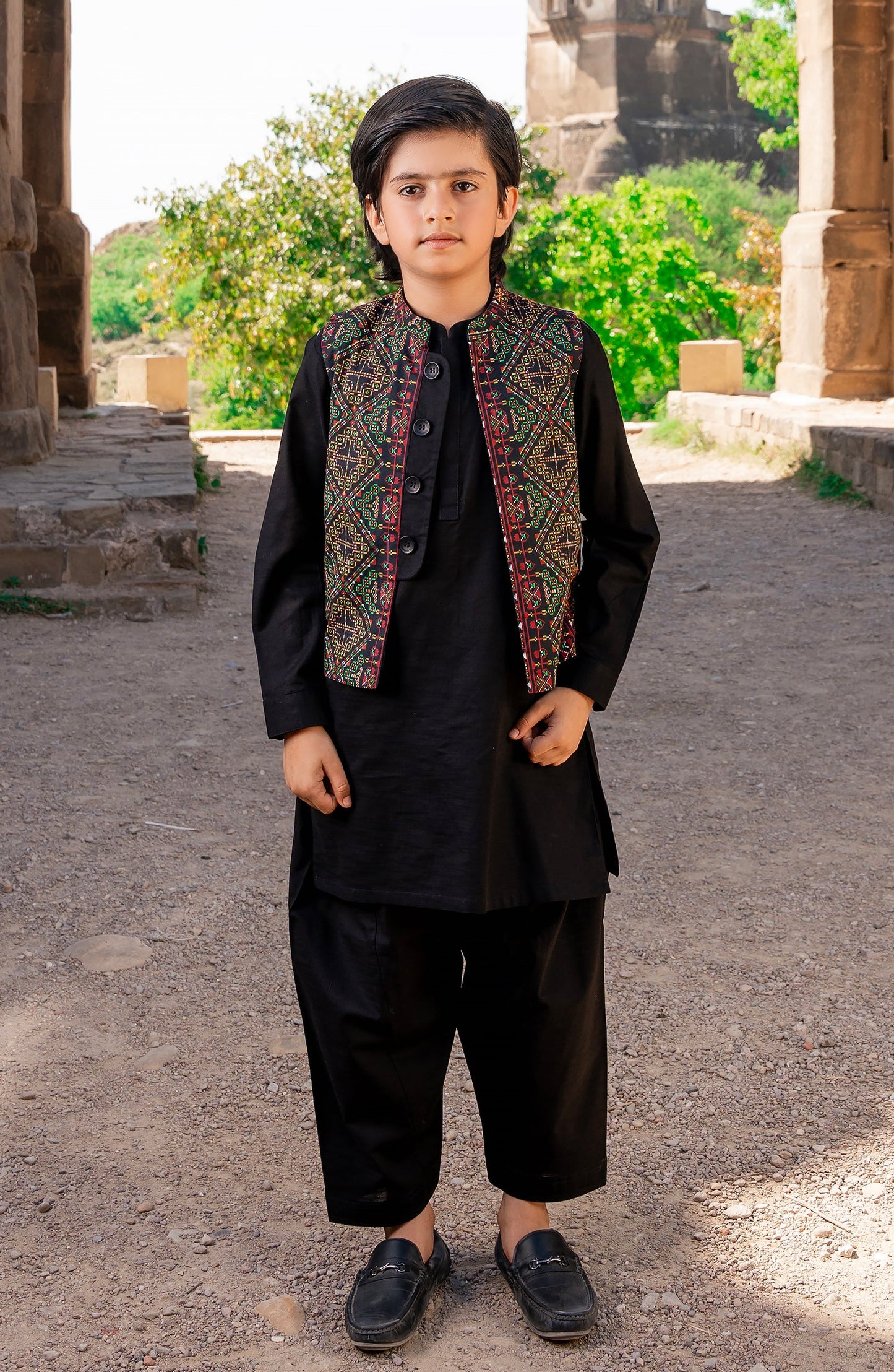 3 Pcs Kurta Shalwar Waist Coat