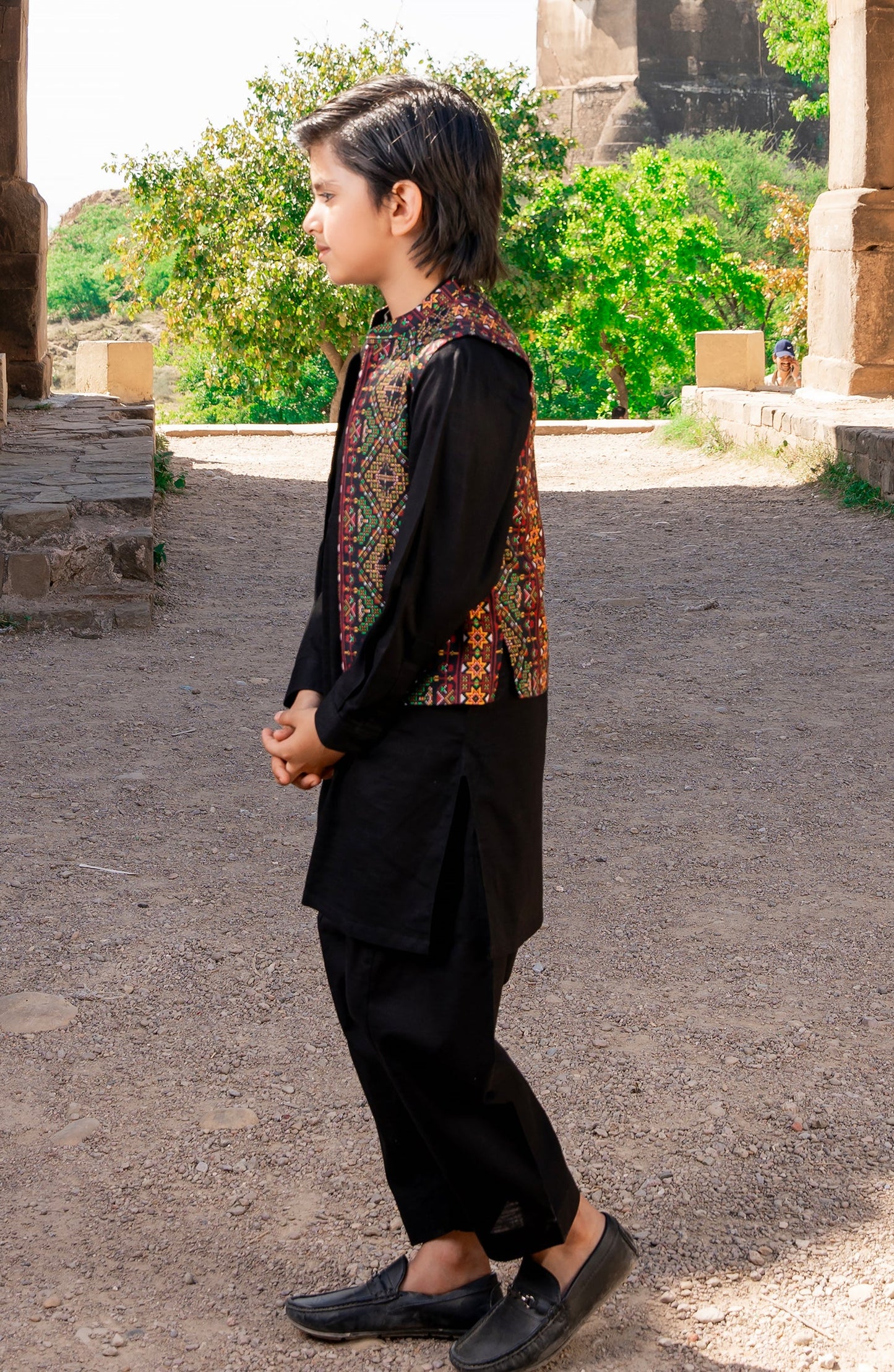 3 Pcs Kurta Shalwar Waist Coat