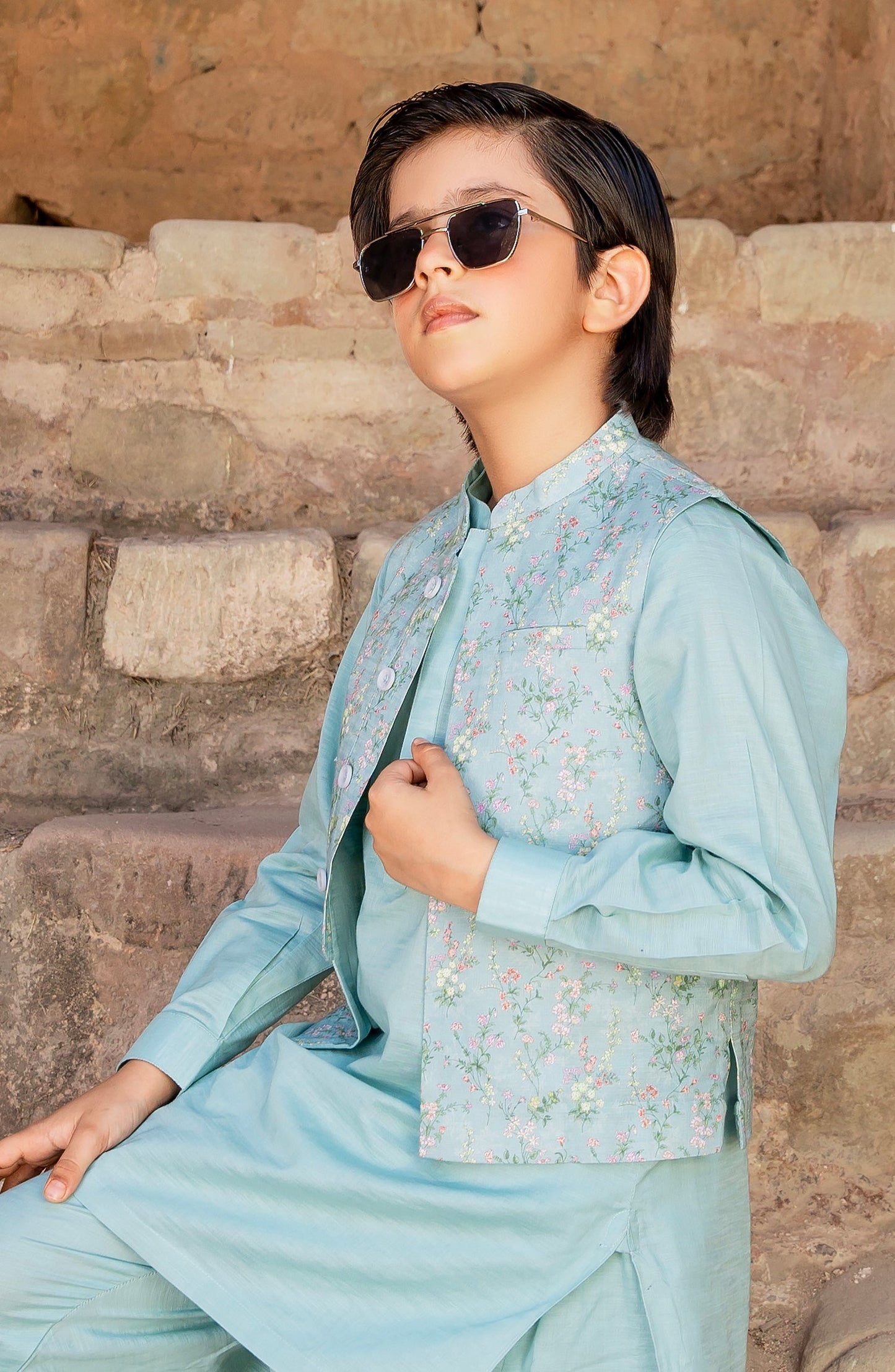Digital Print Waist Coat 3Pcs