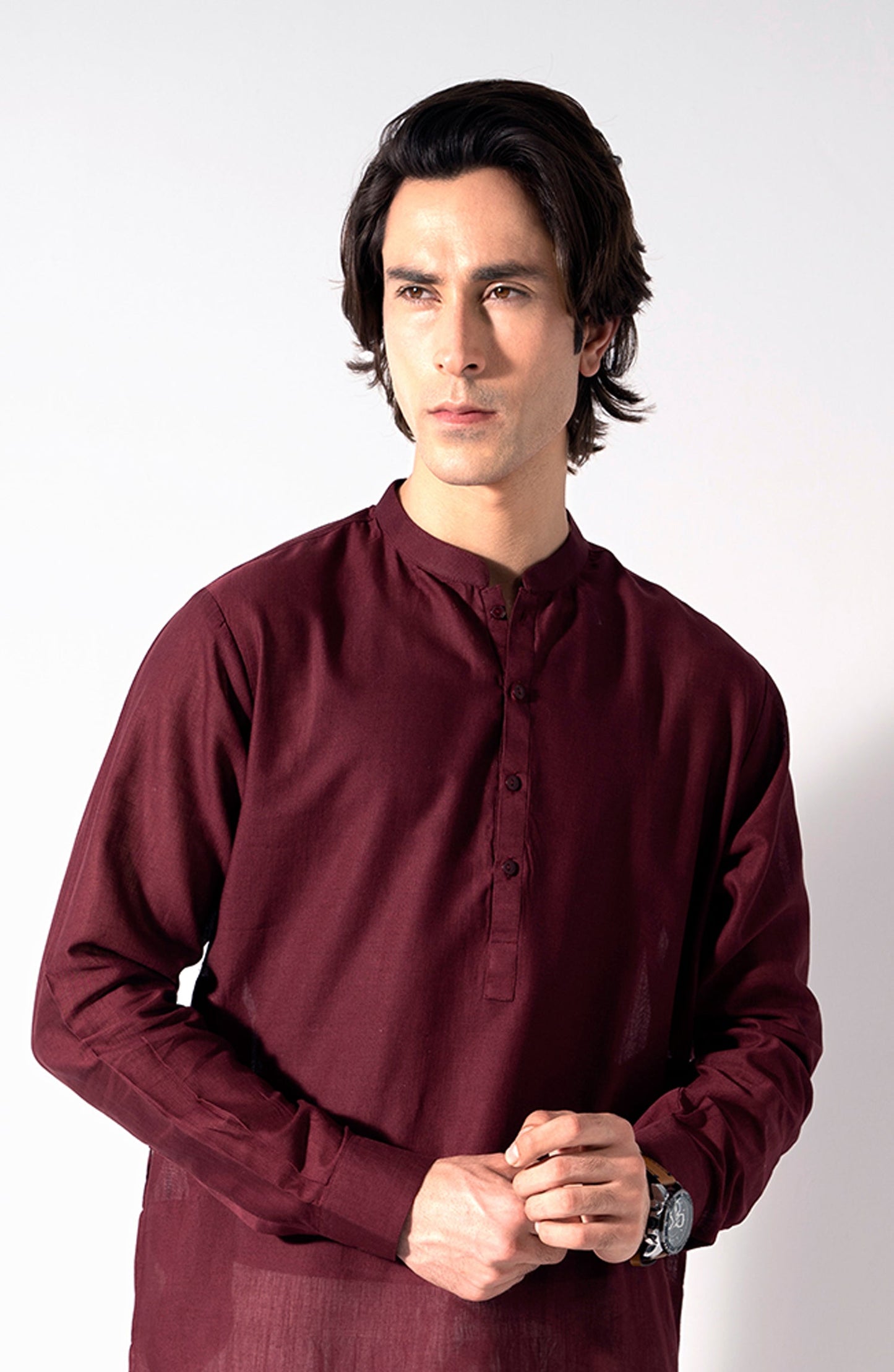 Maroon Essential Kurta