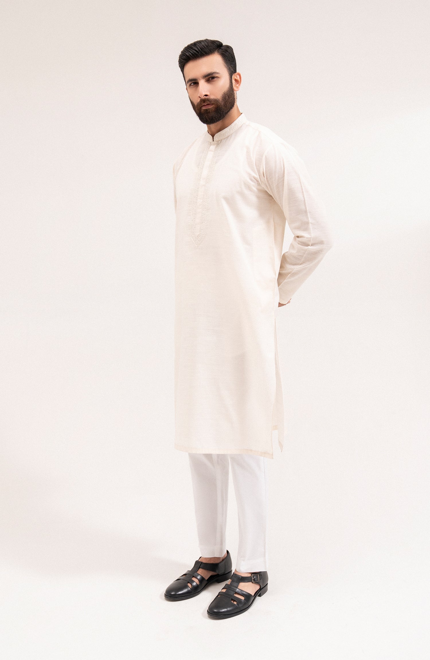 Men's Straight Hem Kurta - Shop Now at Shahnameh
