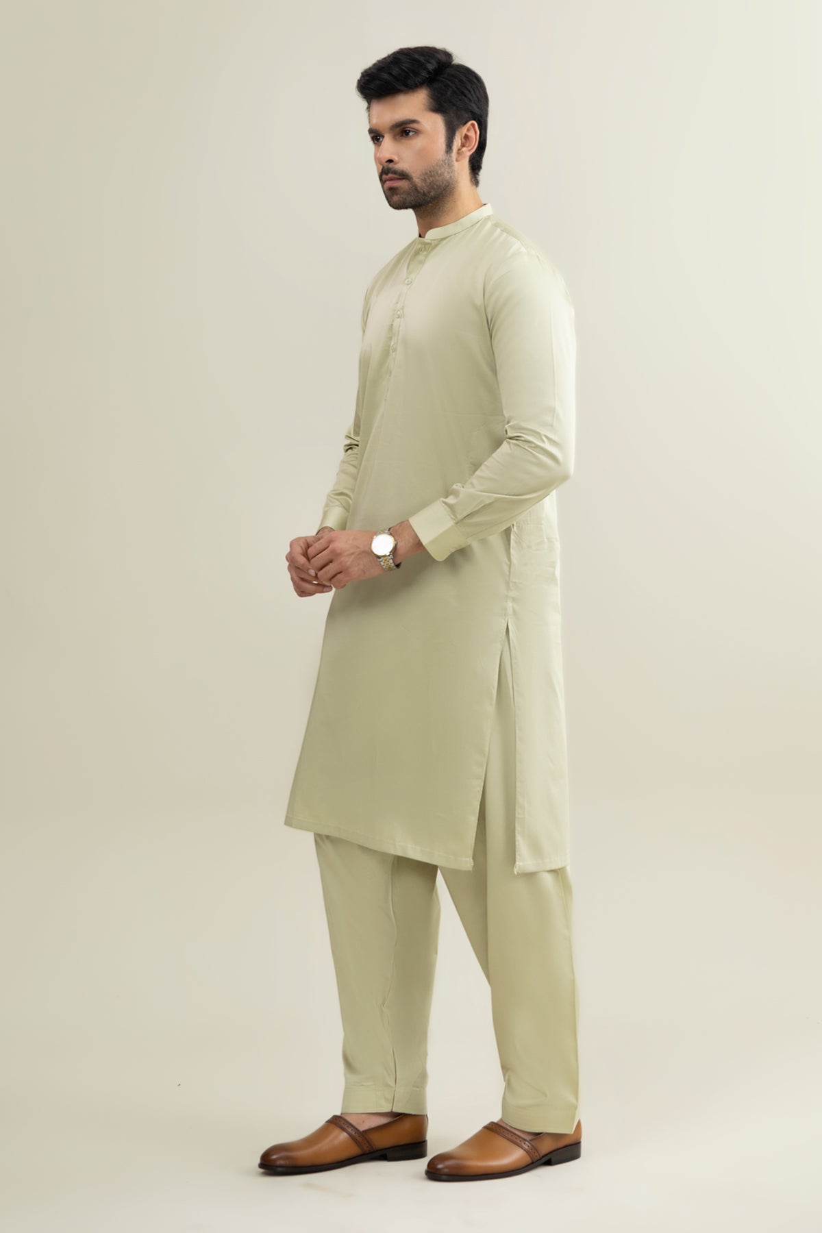 Band Collar Suit - SMS238425