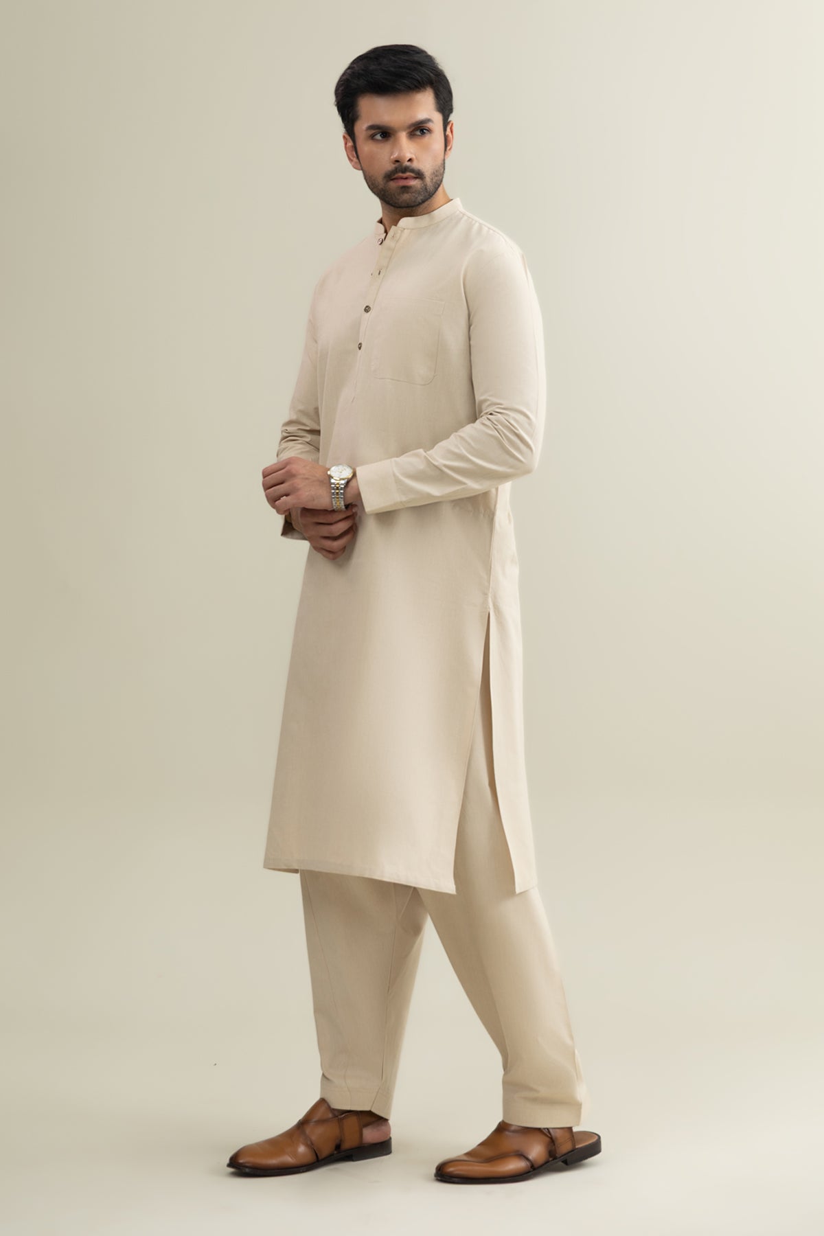 Band Collar Suit - SMS201425