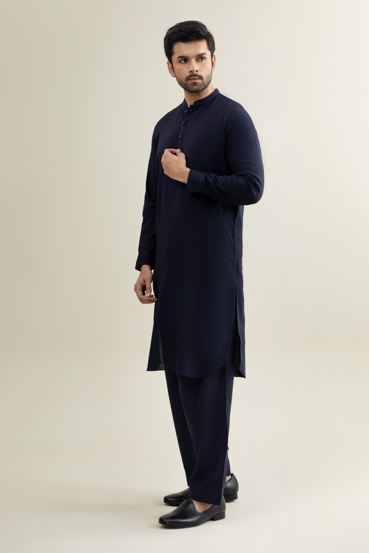 Band Collar Suit - SMS212425