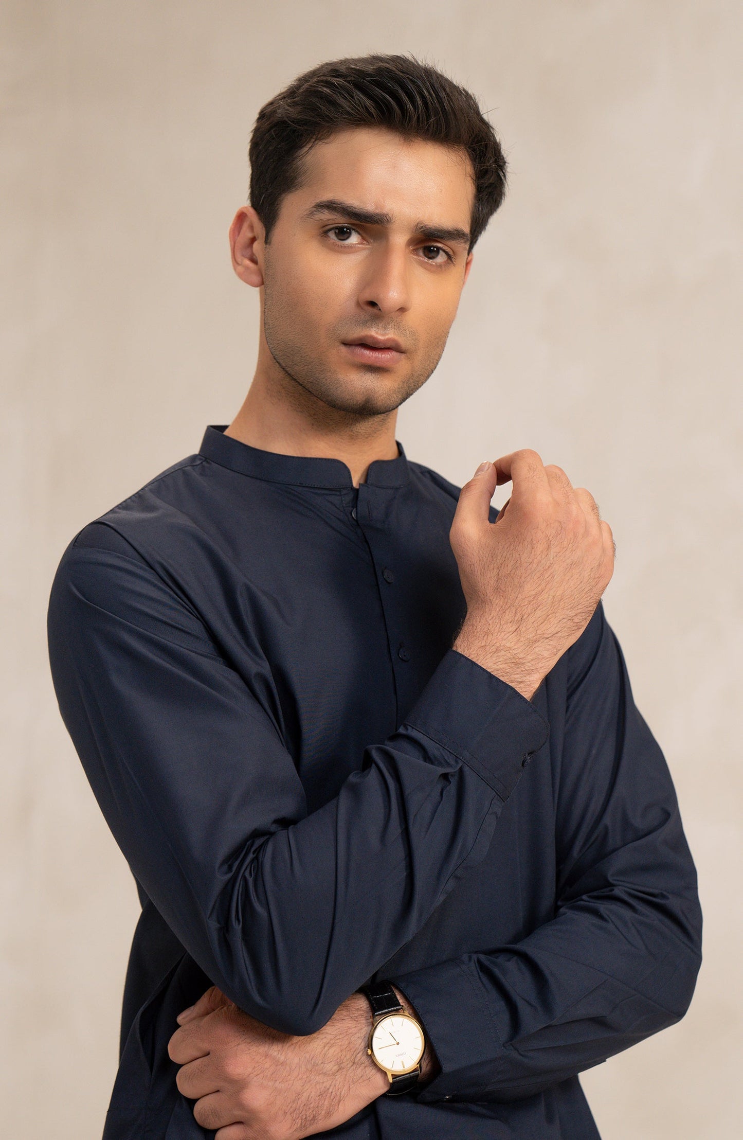 Men's Band Collar Suit - Shop Now at Shahnameh