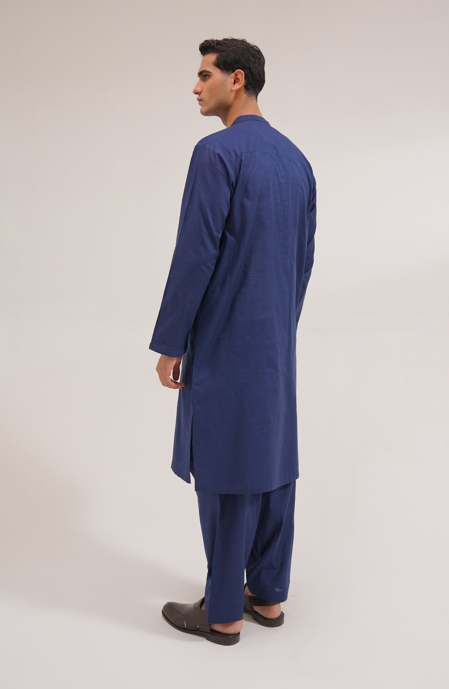 Men's Front Placket Embroidered Suit - Shop Now at Shahnameh