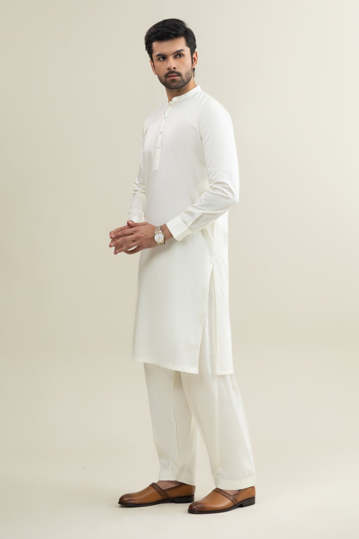 Band Collar Suit - SMS802225