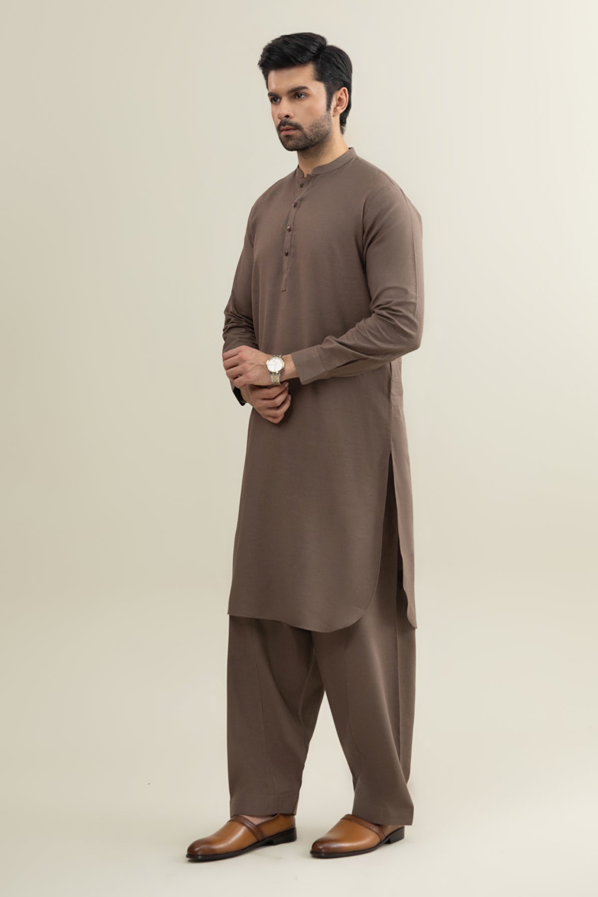 Men's Band Collar Suit - SMS810225