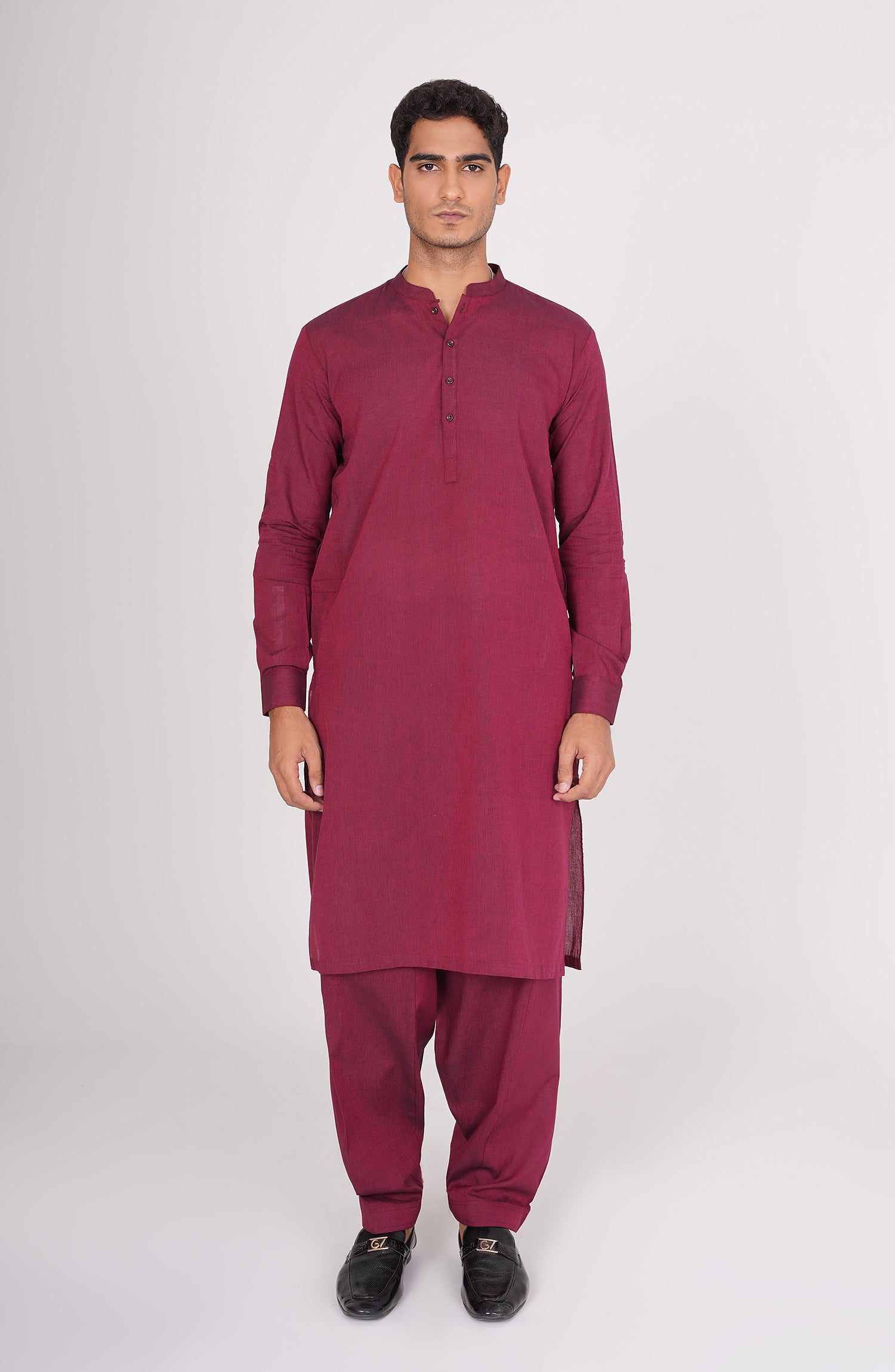 Men's Band Collar Suit - Shop Now at Shahnameh