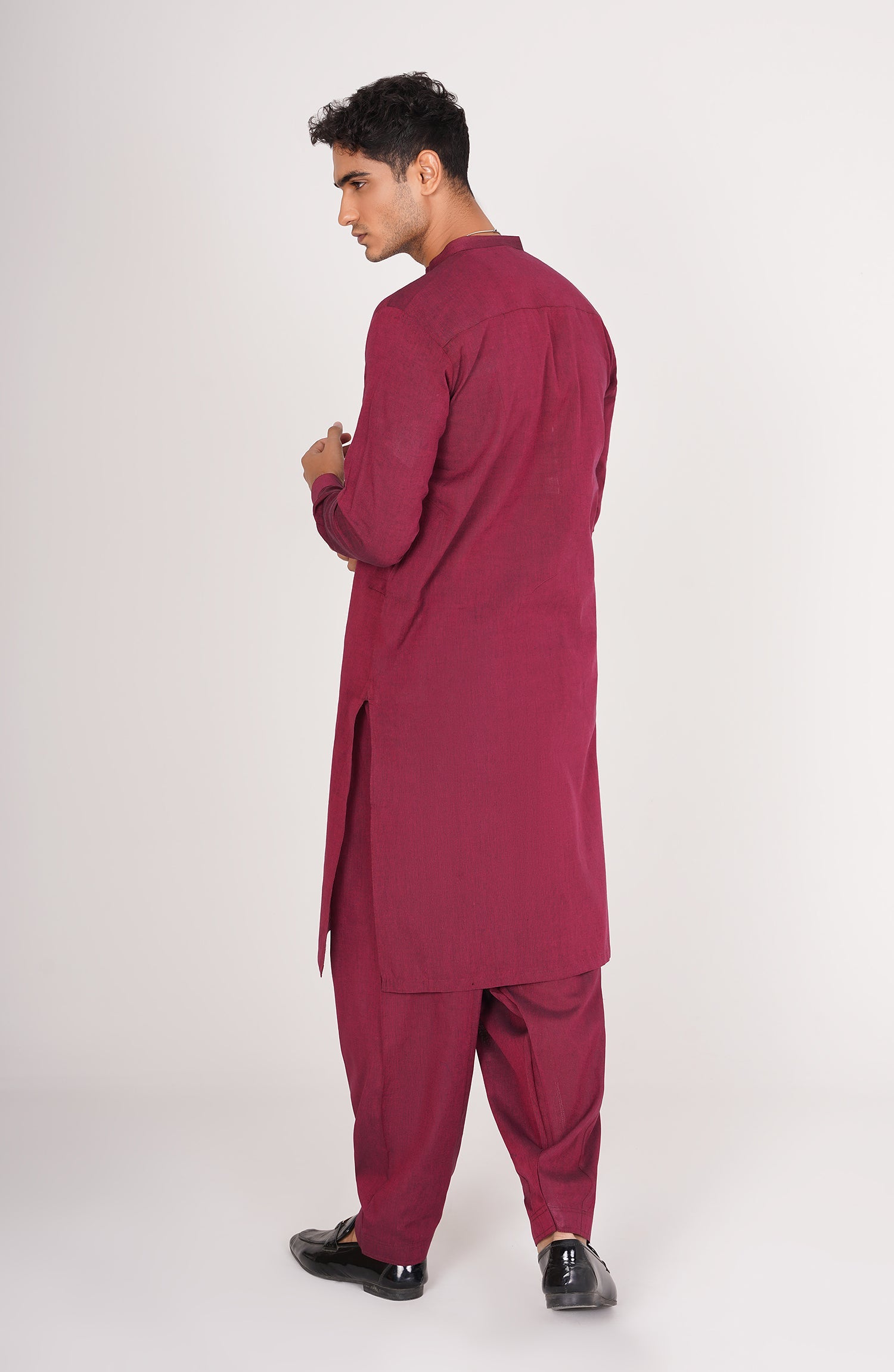 Men's Band Collar Suit - Shop Now at Shahnameh