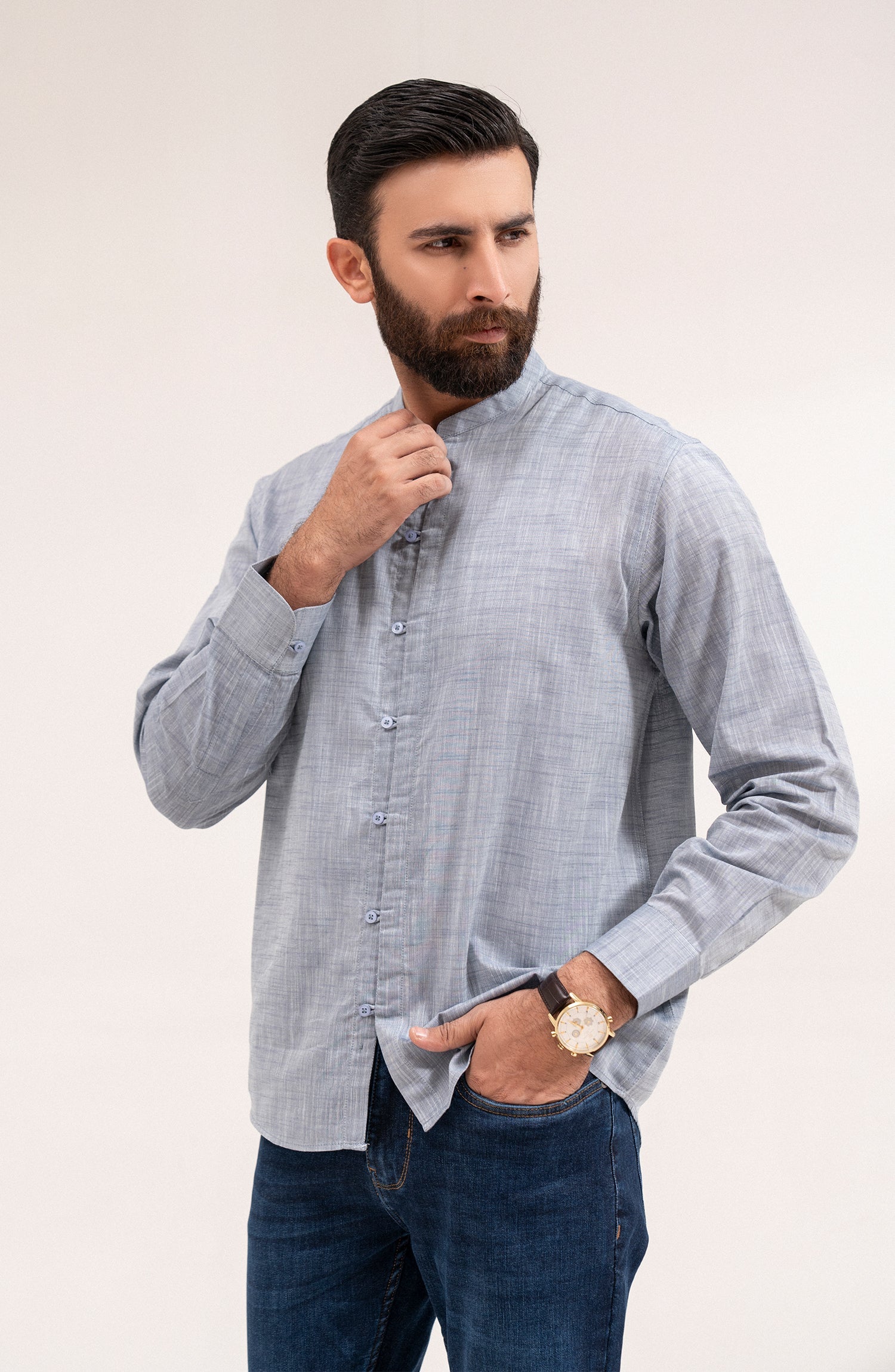Men's Chambray Shirt - Shop Now at Shahnameh