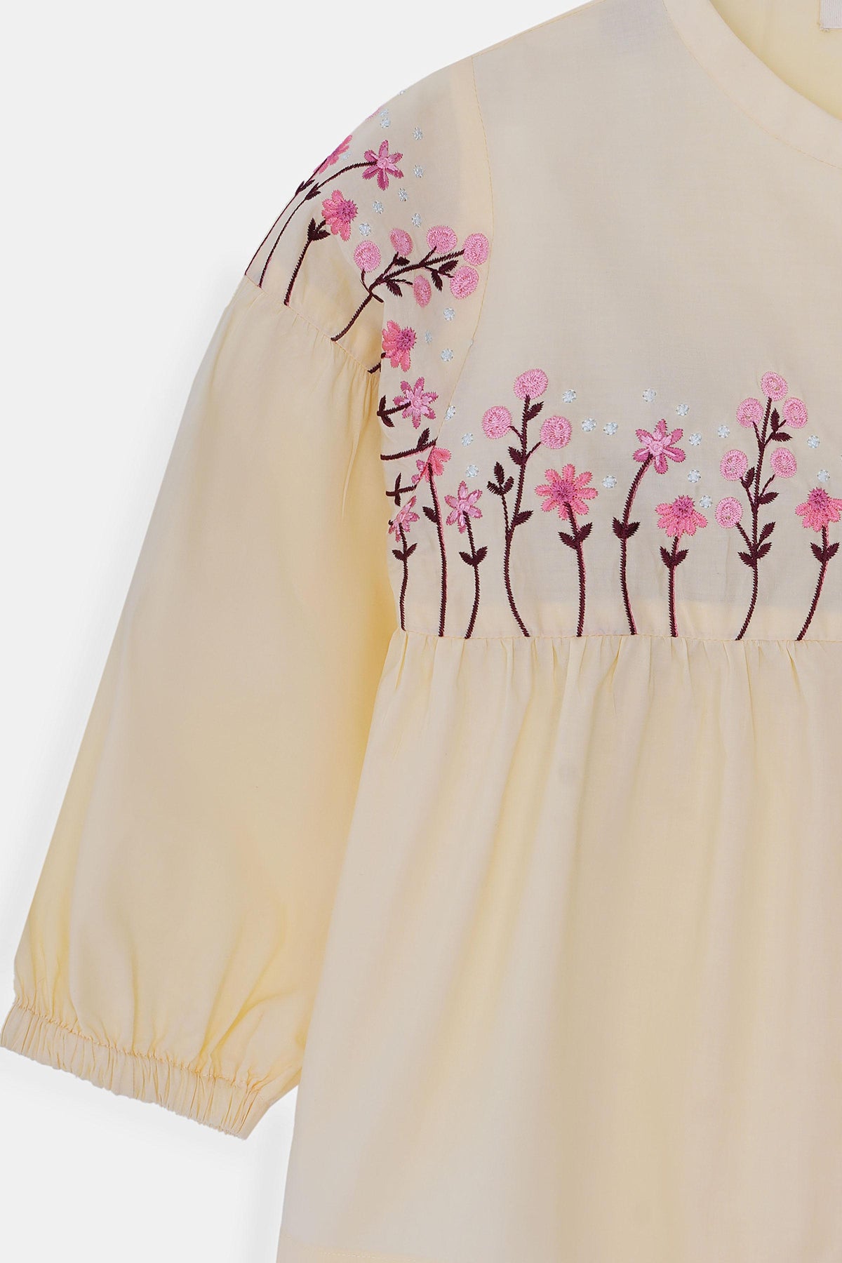 Dyed & Embroidered Blouse - TGBL-301426