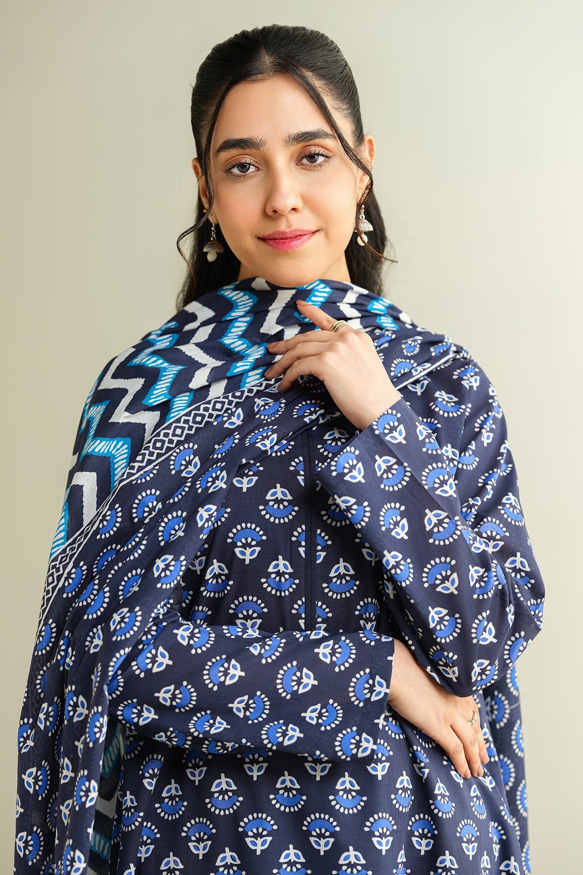 3 Piece - Printed Suit - X6130 - Shop Now at Kayseria