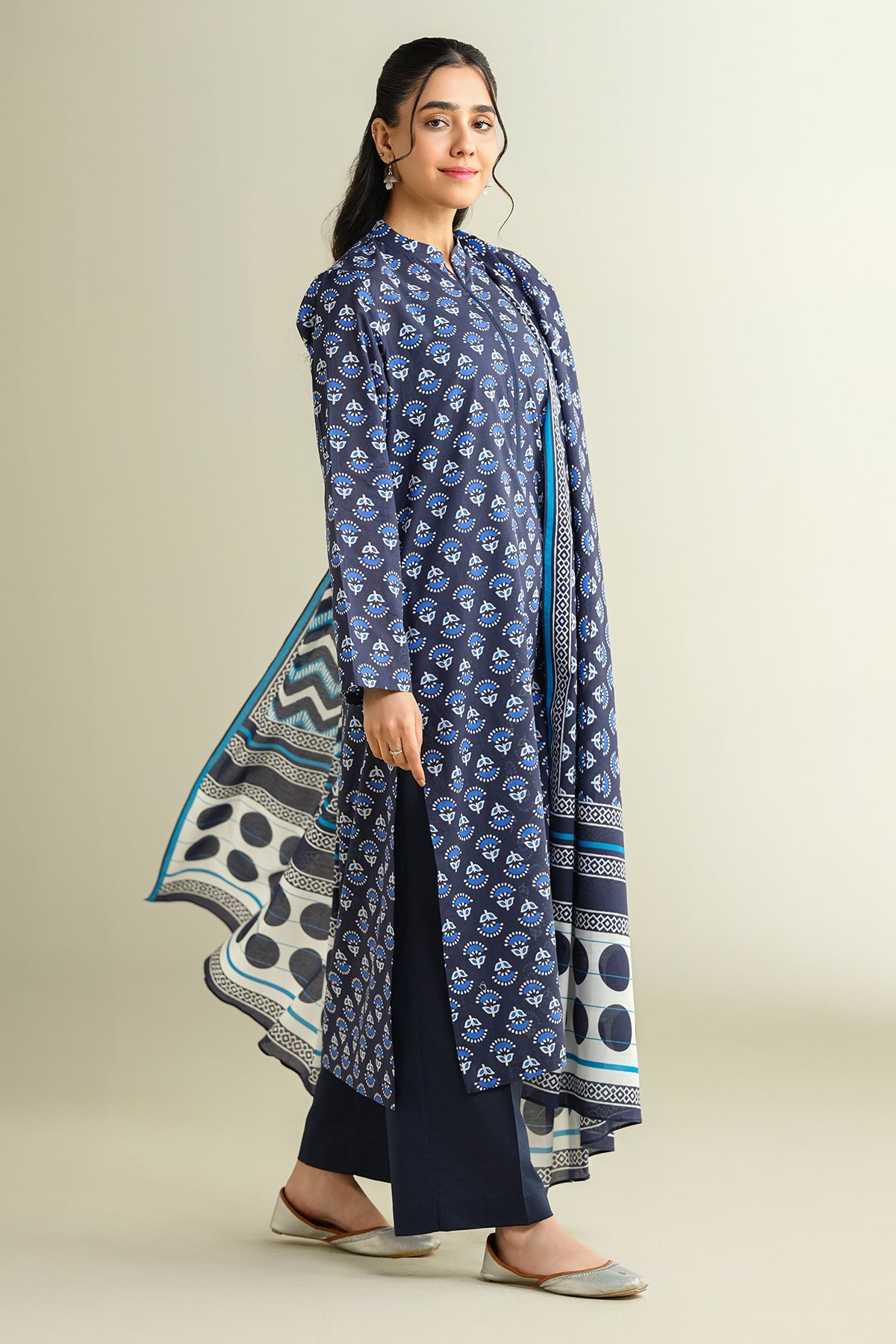 3 Piece - Printed Suit - X6130 - Shop Now at Kayseria