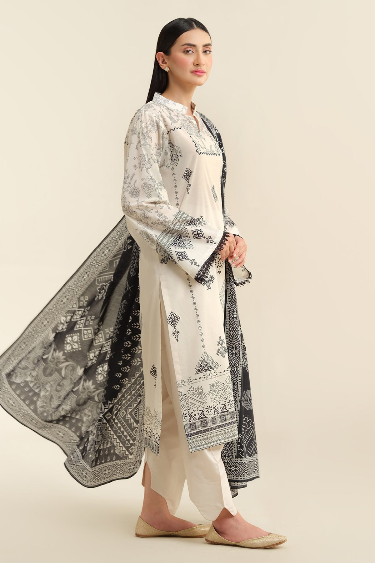 3 Piece - Printed Suit - X6236 - Shop Now at Kayseria