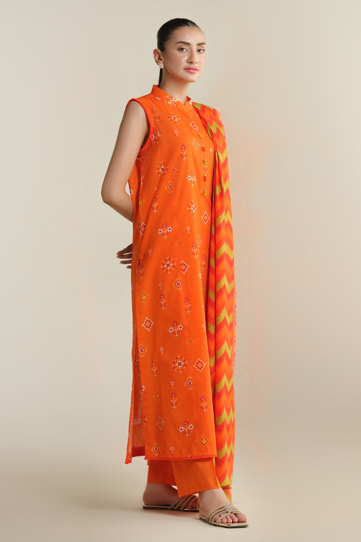3 Piece - Printed Suit - X6238 - Shop Now at Kayseria