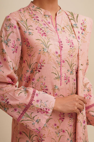 3 Piece - Printed Khaddar Suit - X7101 - Shop Now at Kayseria