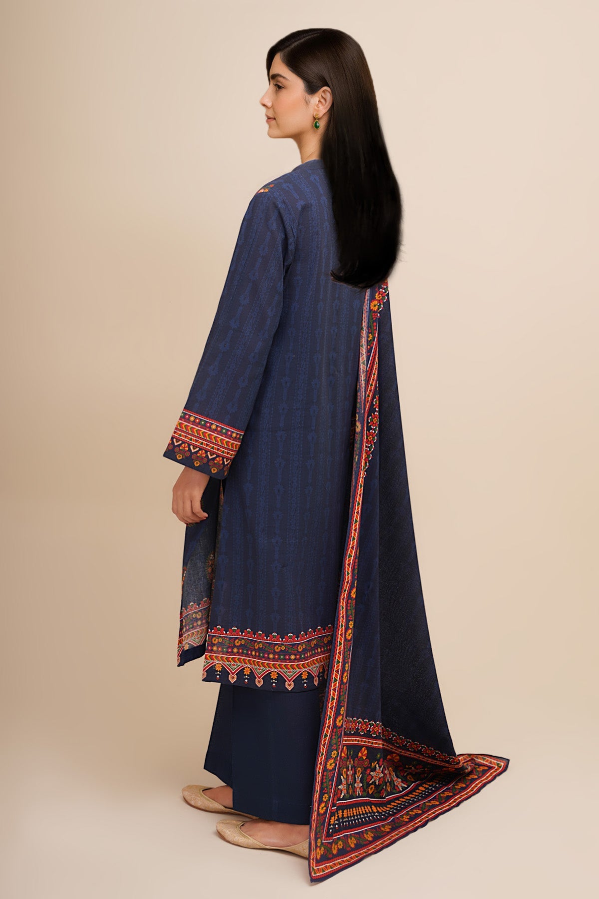 3 Piece - Printed Khaddar Suit - X7102 - Shop Now at Kayseria