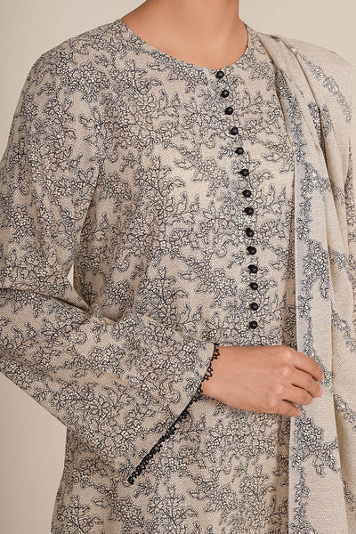 3 Piece - Printed Khaddar Suit - X7107 - Shop Now at Kayseria