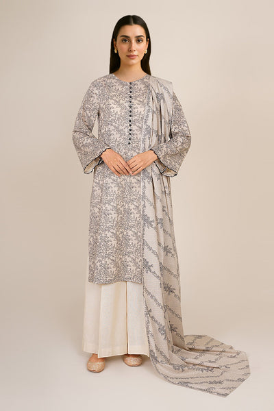 3 Piece - Printed Khaddar Suit - X7107 - Shop Now at Kayseria