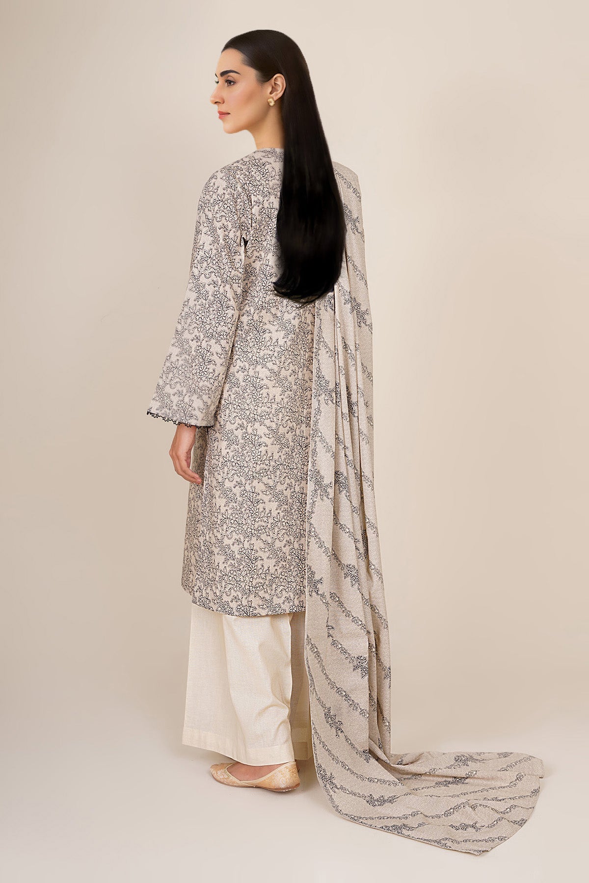 3 Piece - Printed Khaddar Suit - X7107 - Shop Now at Kayseria