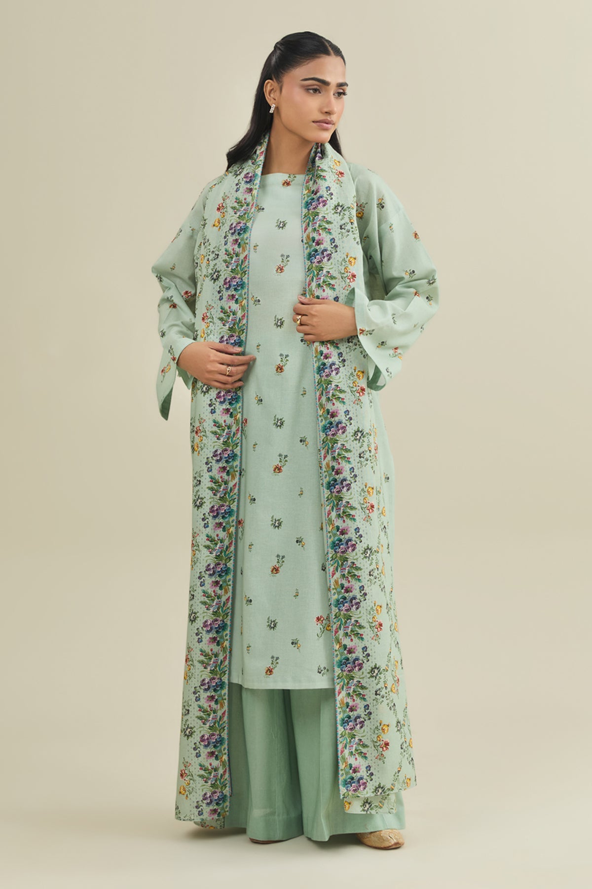 3 Piece - Printed Suit - X7116 - Shop Now at Kayseria