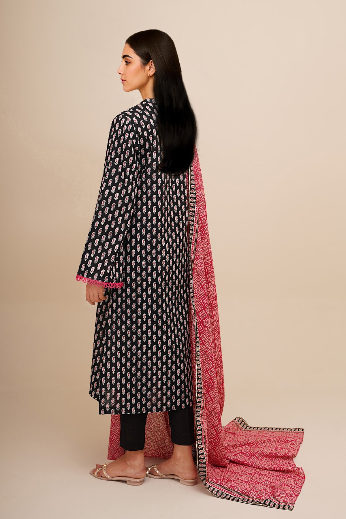 3 Piece - Printed Khaddar Suit - X7117 - Shop Now at Kayseria