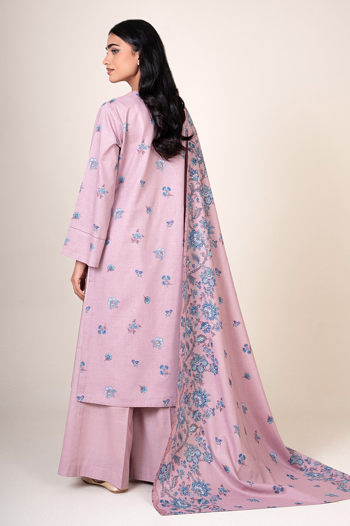 3 Piece - Printed Khaddar Suit - X7119 - Shop Now at Kayseria