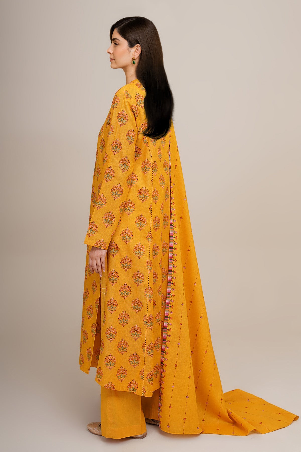 3 Piece - Printed Khaddar Suit - X7120 - Shop Now at Kayseria