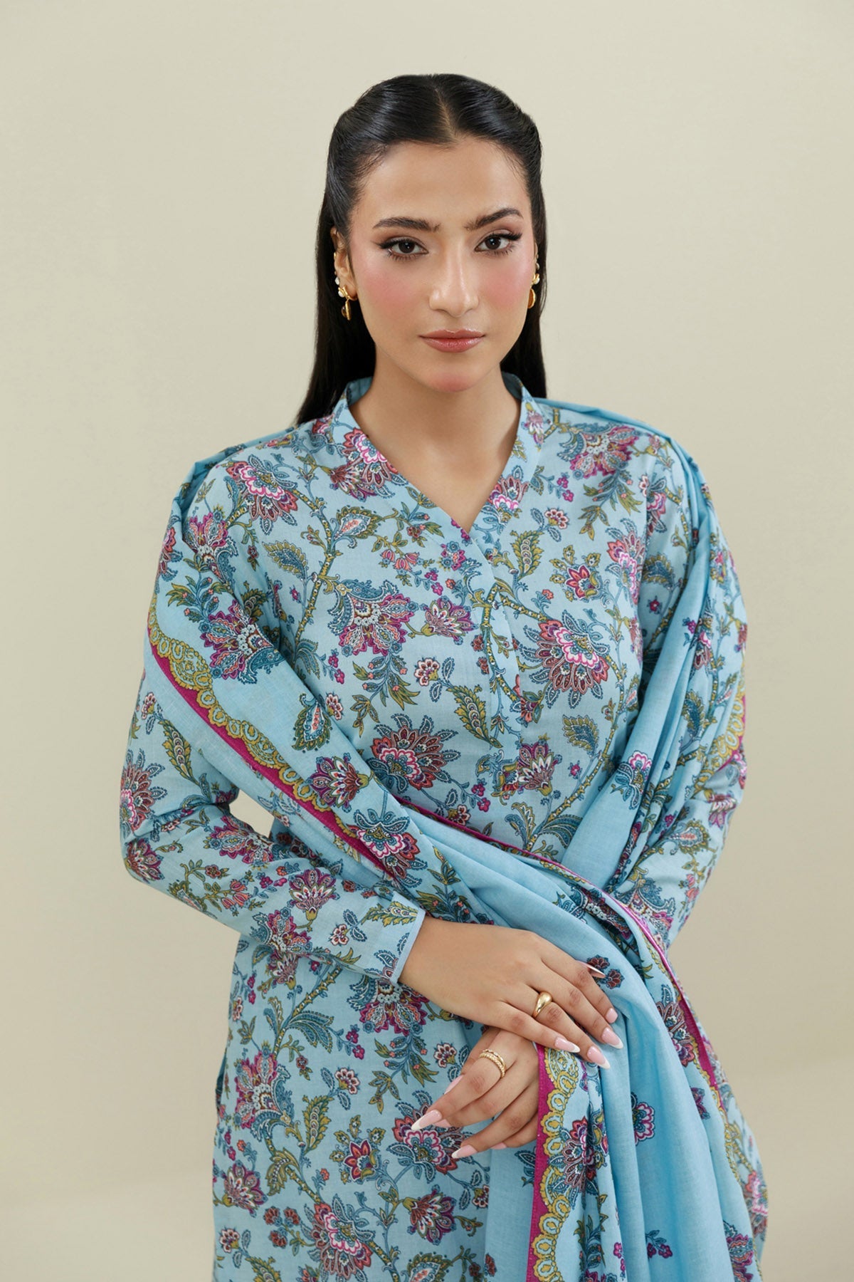 3 Piece - Printed Suit - X7121 - Shop Now at Kayseria