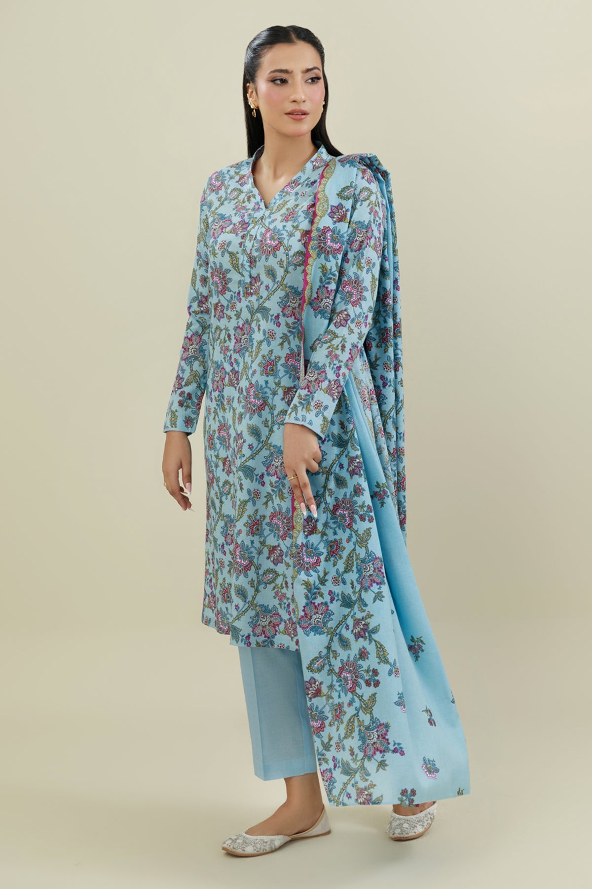 3 Piece - Printed Suit - X7121 - Shop Now at Kayseria