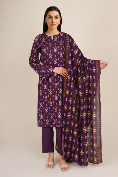 3 Piece - Printed Khaddar Suit - X7123 - Shop Now at Kayseria