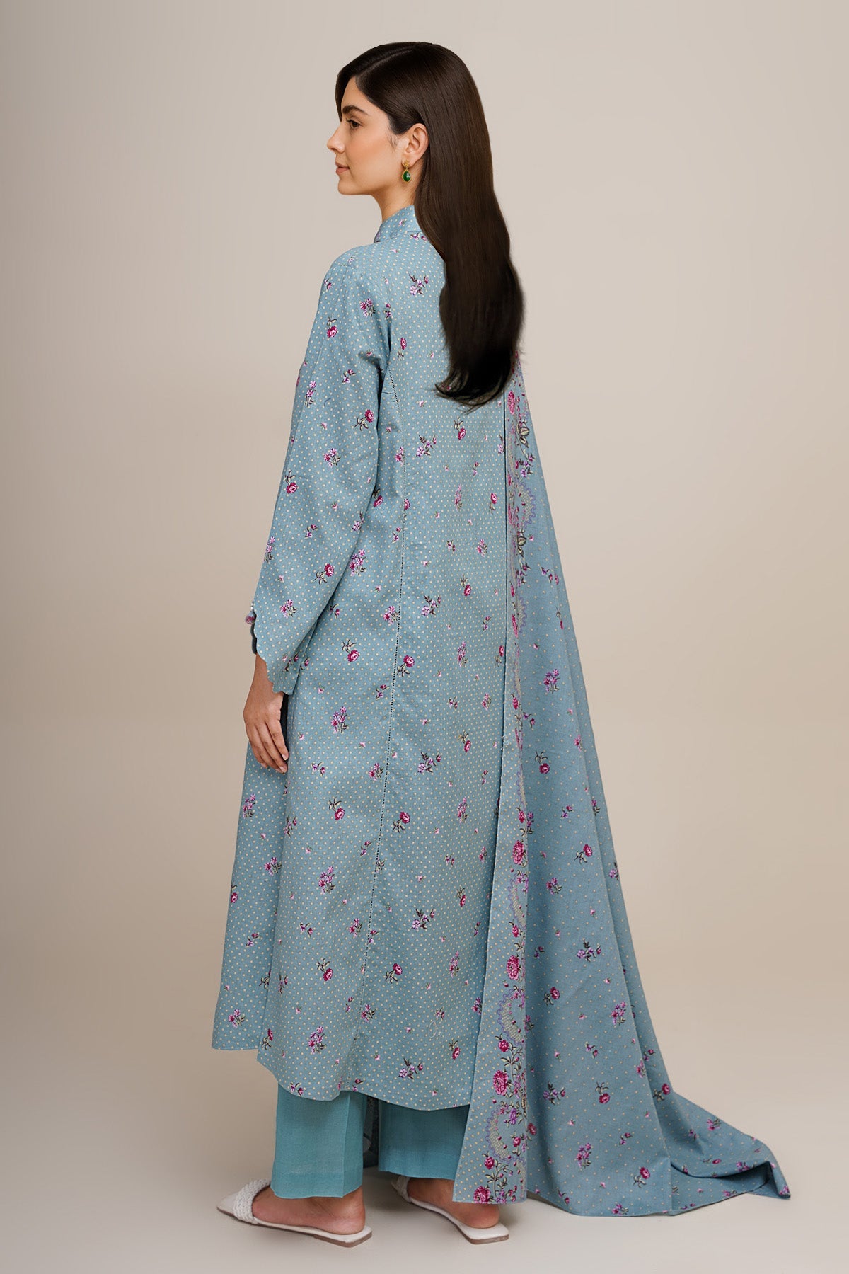 3 Piece - Printed Khaddar Suit - X7126 - Shop Now at Kayseria