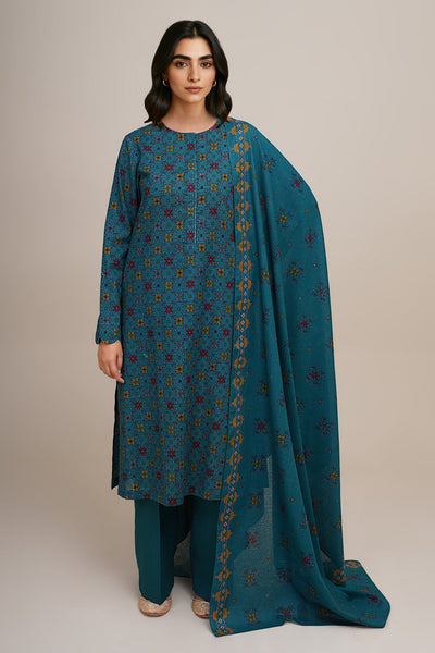 3 Piece - Printed Khaddar Suit - X7130 - Shop Now at Kayseria