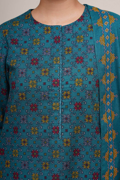 3 Piece - Printed Khaddar Suit - X7130 - Shop Now at Kayseria