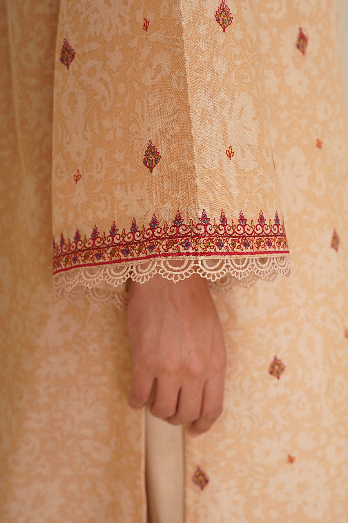 3 Piece - Printed & Embroidered Khaddar Suit - C6397 - Shop Now at Kayseria