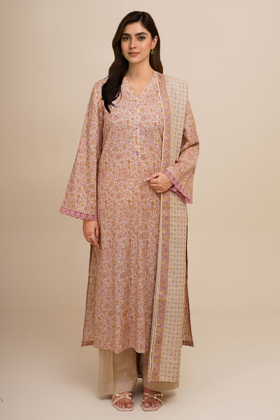 3 Piece - Printed Khaddar Suit - X7138 - Shop Now at Kayseria