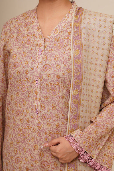 3 Piece - Printed Khaddar Suit - X7138 - Shop Now at Kayseria